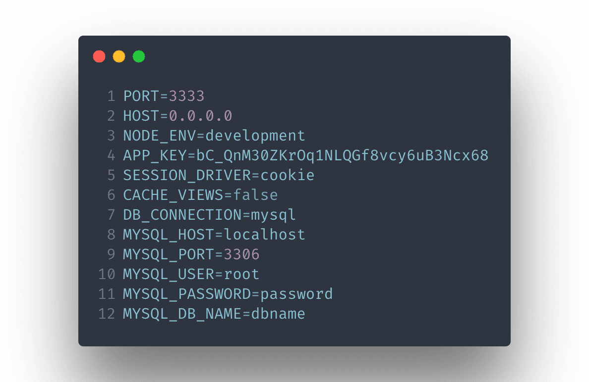 Local NodeJS Environment Variables