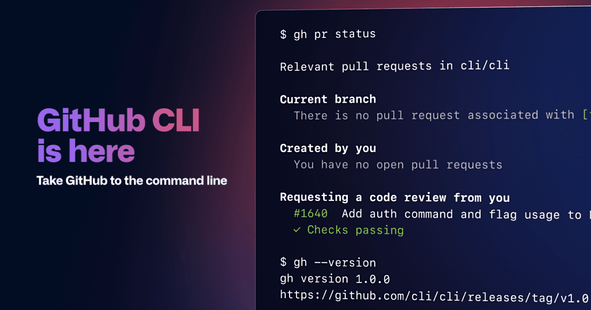 Control your Github from the command line with the Github CLI